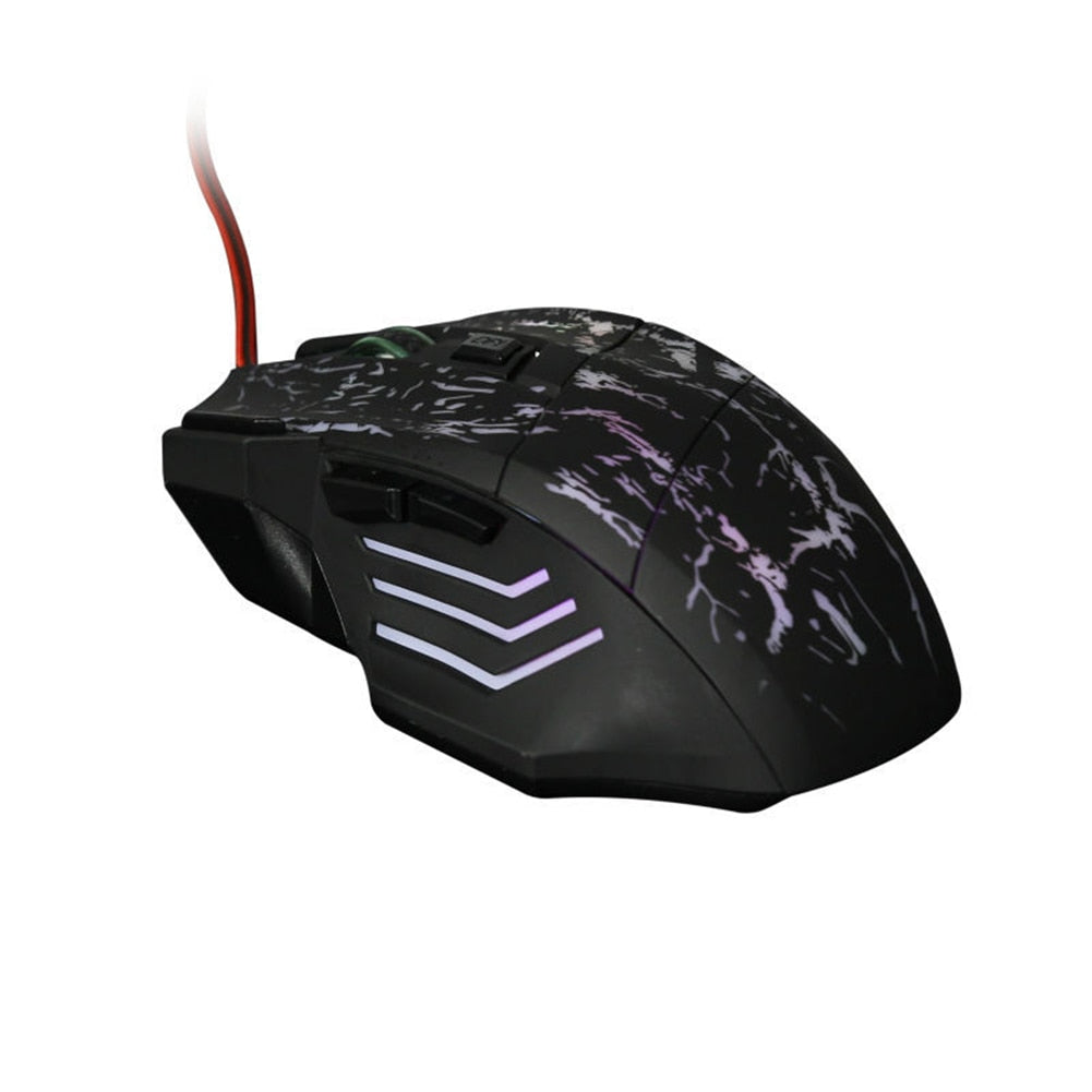 RGB Gaming Mouse - Wired Optical 1200DPI Ergonomic PC Gaming Mouse with 7 Buttons | LED Backlit