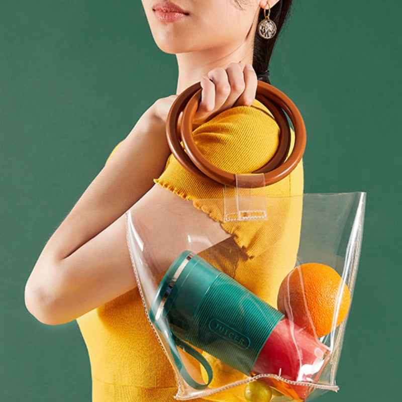 Portable USB Rechargeable Blender - 300ml Personal Smoothie Maker for Home, Gym & Travel | Wireless Mini Blender