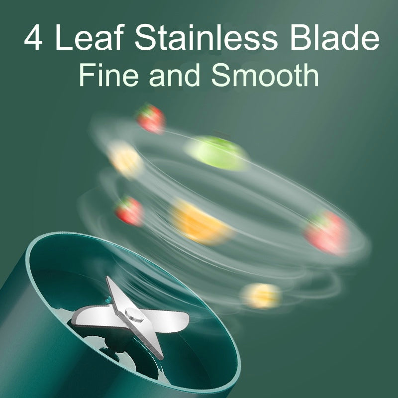 Portable USB Rechargeable Blender - 300ml Personal Smoothie Maker for Home, Gym & Travel | Wireless Mini Blender