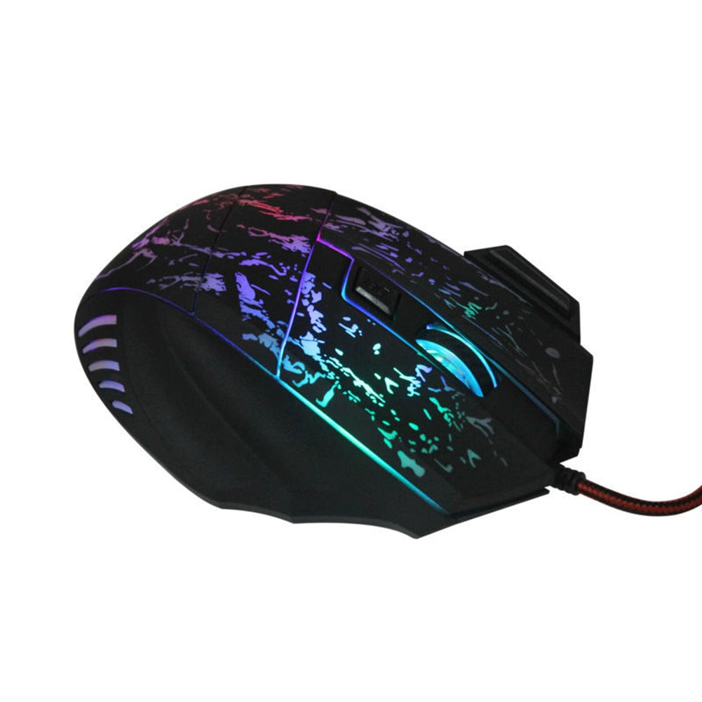 RGB Gaming Mouse - Wired Optical 1200DPI Ergonomic PC Gaming Mouse with 7 Buttons | LED Backlit