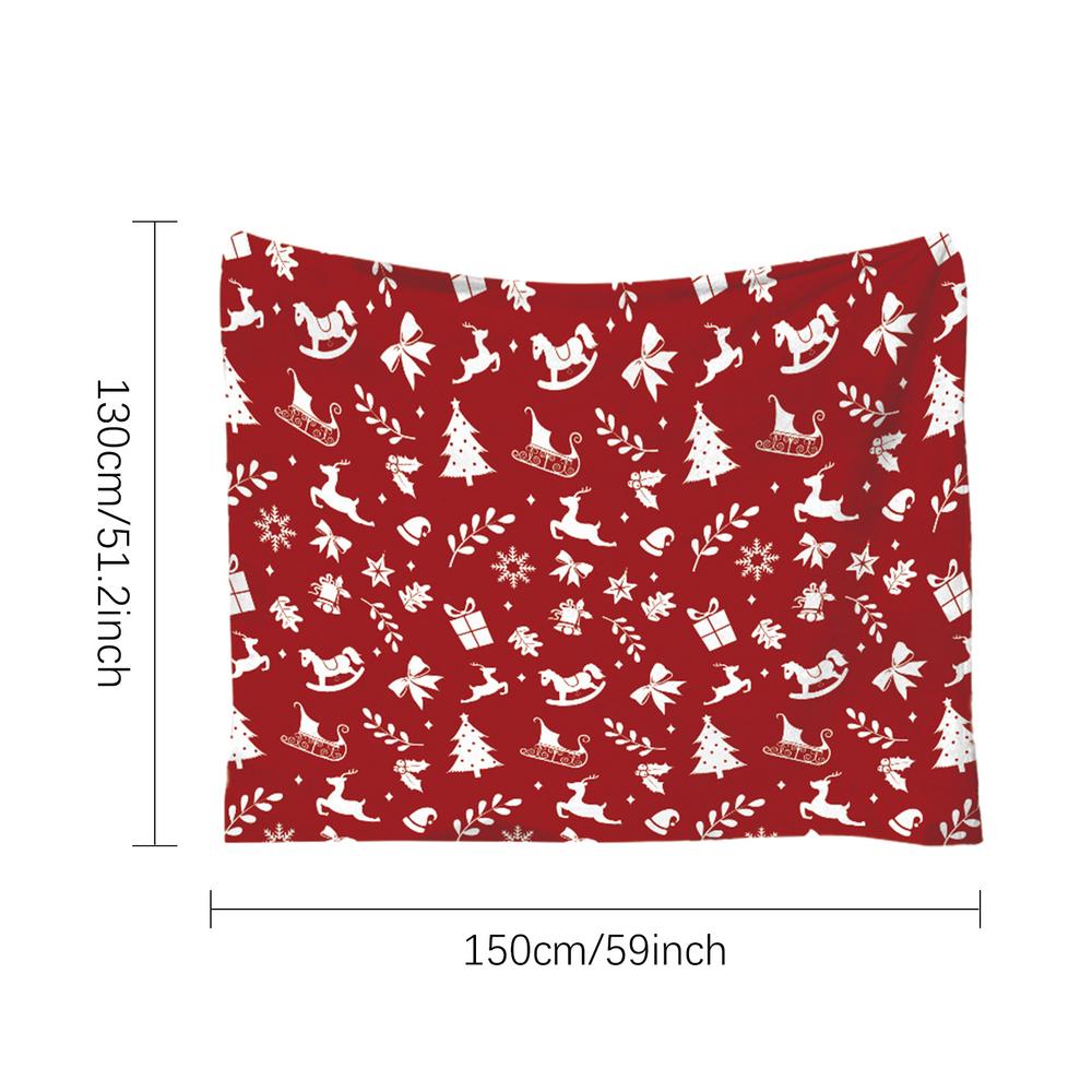 Flannel Throw Blanket Warm Flannel Christmas Blanket Soft Decorative Blanket Breathable Throw Blanket For Sofa Cribs Strollers