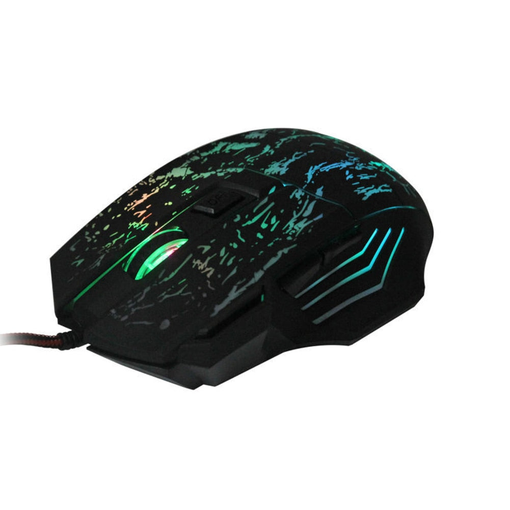RGB Gaming Mouse - Wired Optical 1200DPI Ergonomic PC Gaming Mouse with 7 Buttons | LED Backlit