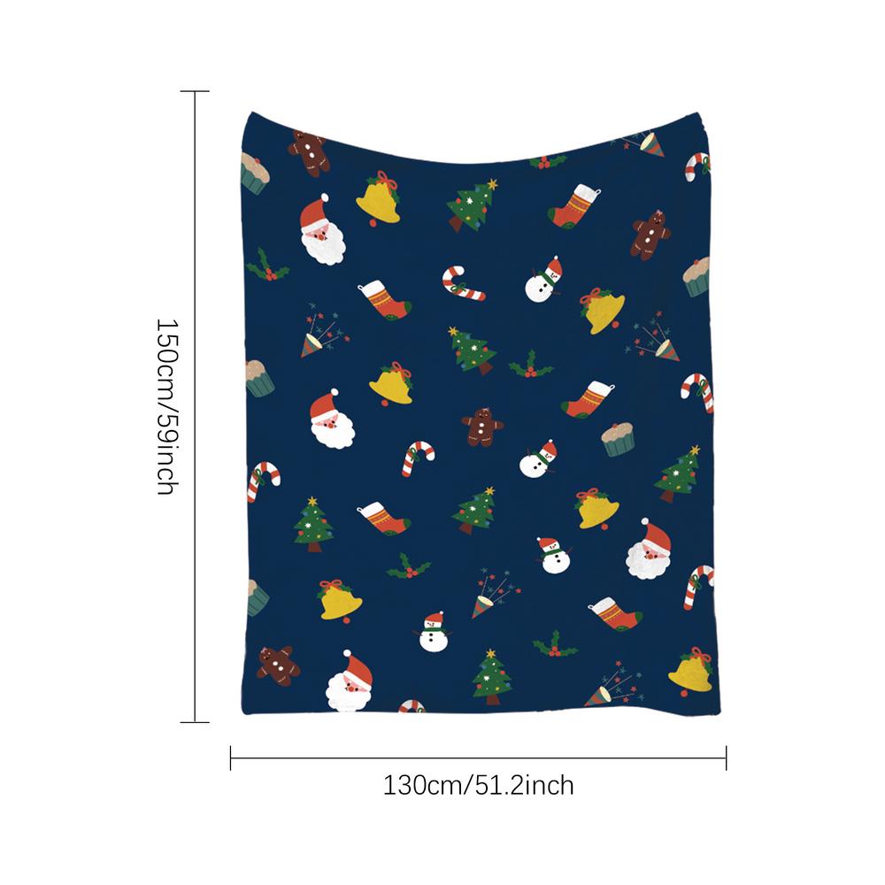Flannel Throw Blanket Warm Flannel Christmas Blanket Soft Decorative Blanket Breathable Throw Blanket For Sofa Cribs Strollers