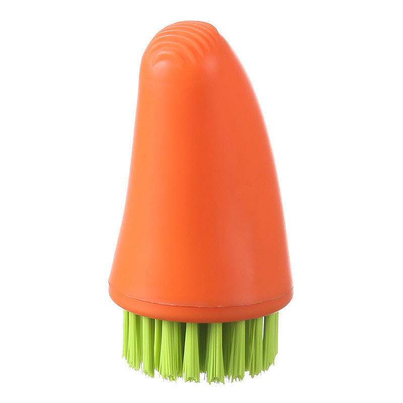 Multifunctional Carrot Vegetable Scrubber Brush - Easy Kitchen Cleaning Tool for Fruits & Vegetables | Non-Slip Handle