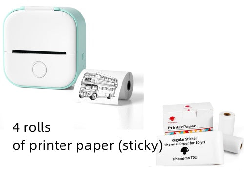Mini Bluetooth Thermal Printer - Portable Wireless Label Maker for Home, Office & School | Pocket Photo Printer