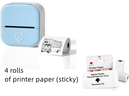 Mini Bluetooth Thermal Printer - Portable Wireless Label Maker for Home, Office & School | Pocket Photo Printer