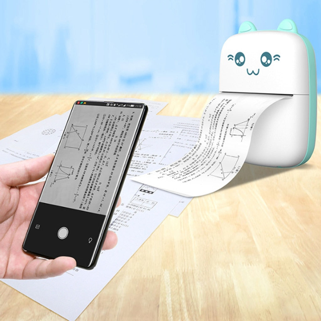 Portable Mini Bluetooth Thermal Printer - Wireless Photo & Label Printer for Students & Home | Pocket-Sized