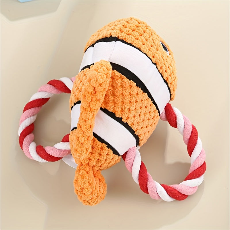 Turtle Shaped Dog Chew Toy - Durable Interactive Pet Toy for Teeth Cleaning | Stuffed Squeaky Dog Toy for Small to Large Dogs