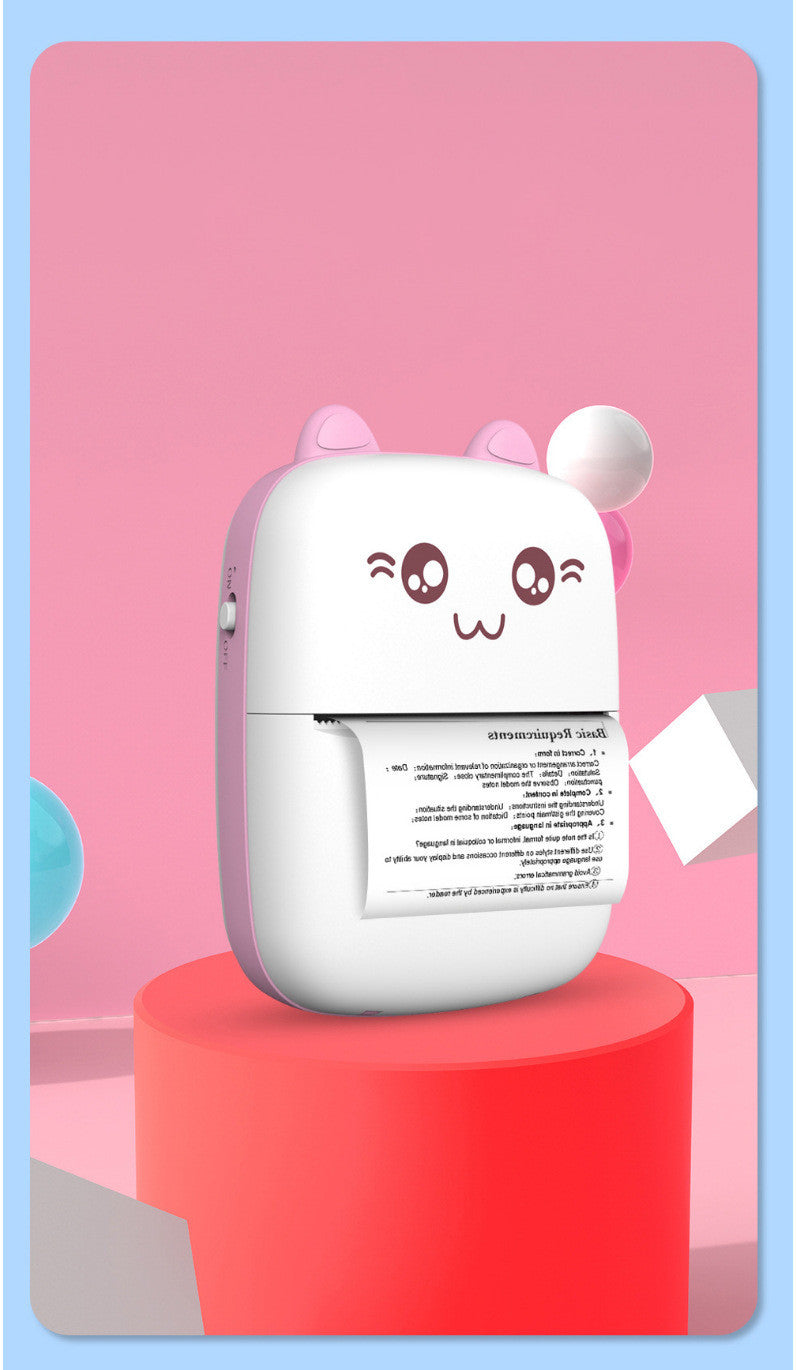 Portable Mini Bluetooth Thermal Printer - Wireless Photo & Label Printer for Students & Home | Pocket-Sized