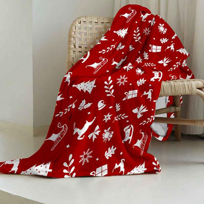 Flannel Throw Blanket Warm Flannel Christmas Blanket Soft Decorative Blanket Breathable Throw Blanket For Sofa Cribs Strollers