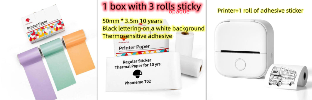 Mini Bluetooth Thermal Printer - Portable Wireless Label Maker for Home, Office & School | Pocket Photo Printer