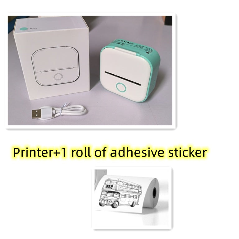 Mini Bluetooth Thermal Printer - Portable Wireless Label Maker for Home, Office & School | Pocket Photo Printer