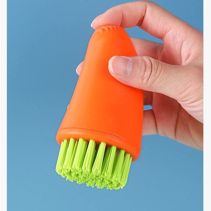 Multifunctional Carrot Vegetable Scrubber Brush - Easy Kitchen Cleaning Tool for Fruits & Vegetables | Non-Slip Handle